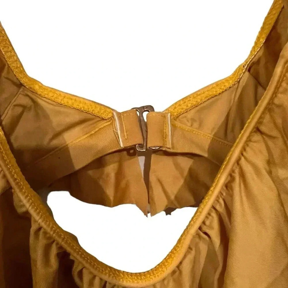 Blue Life Yellow Tie Dye Flutter Bikini Top S - Picture 5 of 7